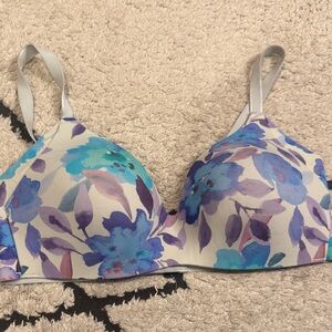 Knix Blue and Purple Floral Bra 2